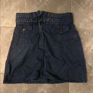 Free people dark denim washed jean skirt